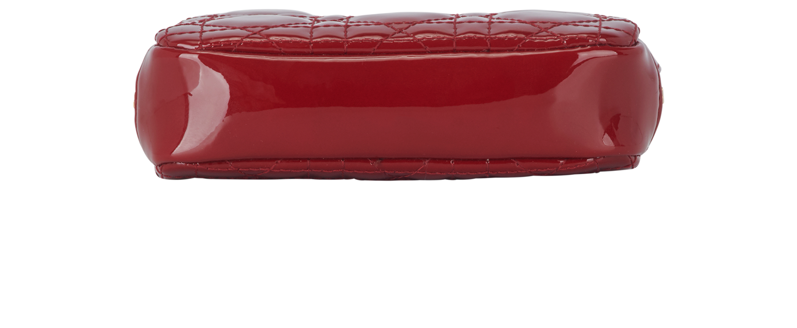 Lady Dior Mini Pouch, &pound;250, Accessories, Red, Patent Leather, Top view